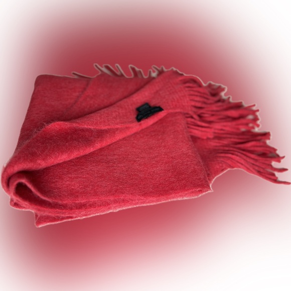 β€οΈLike New Steve Madden Super-Soft Thick Plush RED Muffler Scarf Wrap 22.5"x76" - Picture 3 of 16